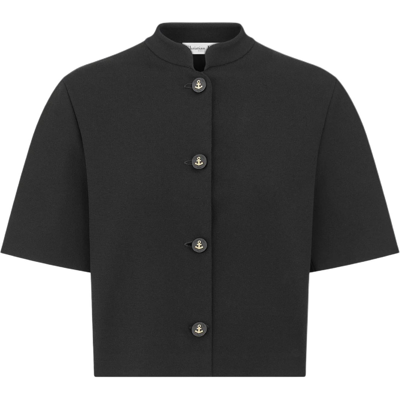 DIOR Officer Collar Cropped Jacket Jackets Coats Women's Black