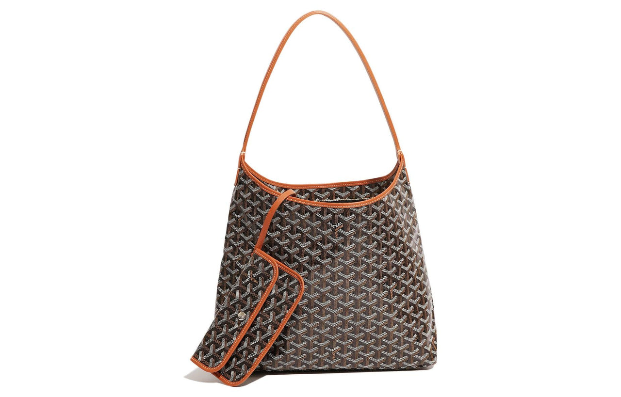 GOYARD Bohème Hobo Canvas With Leather Shoulder Bag Combo Bag Handbag, Shoulder Bag Women's
