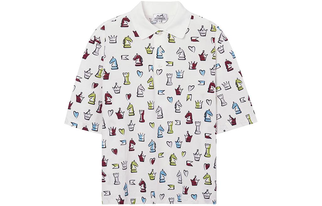 HERMES SS22 Polo Shirt Men's White