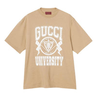 Gucci Cotton Jersey Printed T-shirt 'University Print Beige' 798115-XJGU9-9134