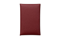 HERMES Epsom Calfskin Card Holder Women's 55 RougeH Hermes Red