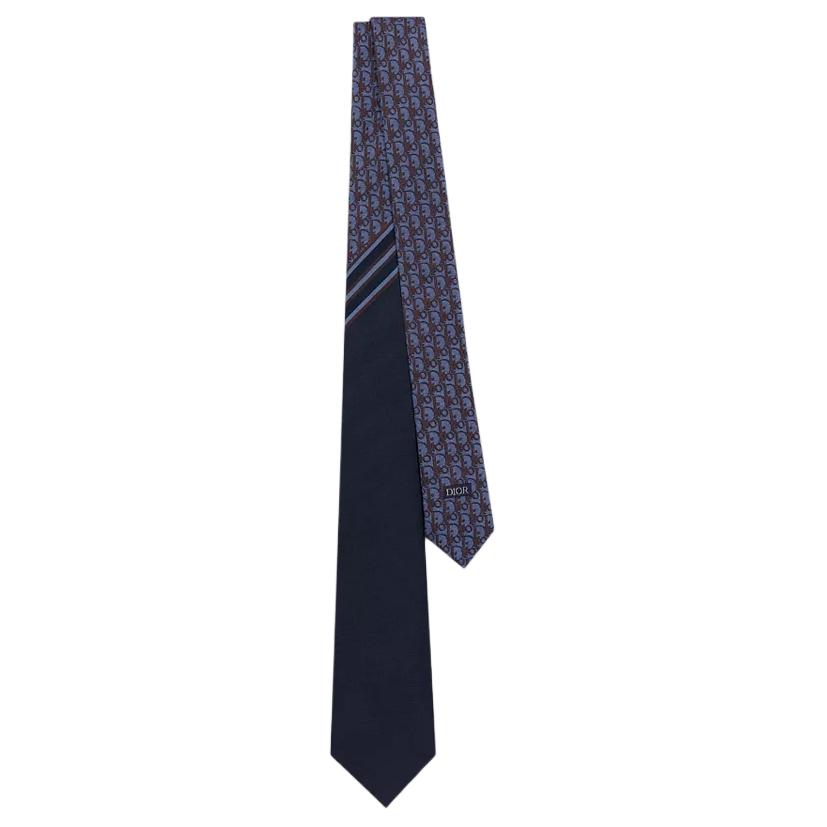 DIOR Silk Ties Men's Marine Blue