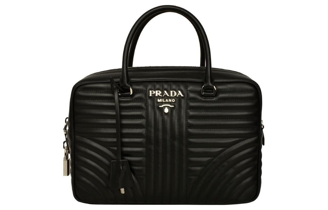 PRADA Cow Leather Shoulder Bag, Crossbody Bag, Handbag Regular Women's Black