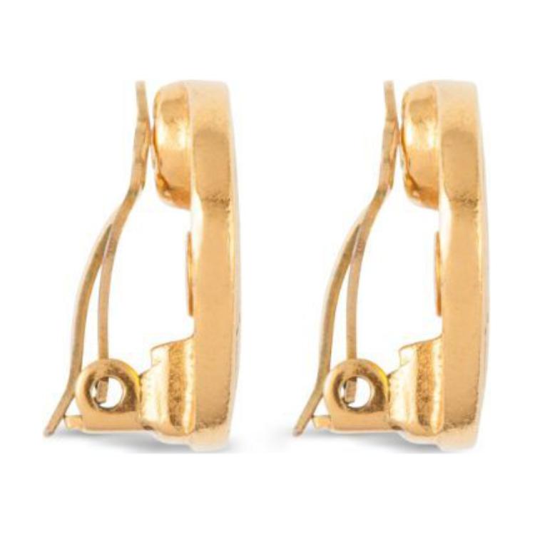CHANEL 1993 Cc Round Clip on Earrings