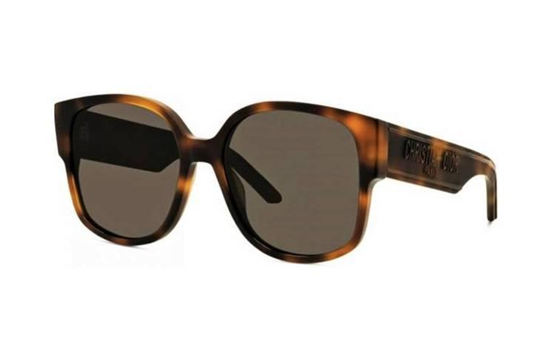 DIOR Acetate Irregular Shape Sunglasses Unisex Tortoiseshell