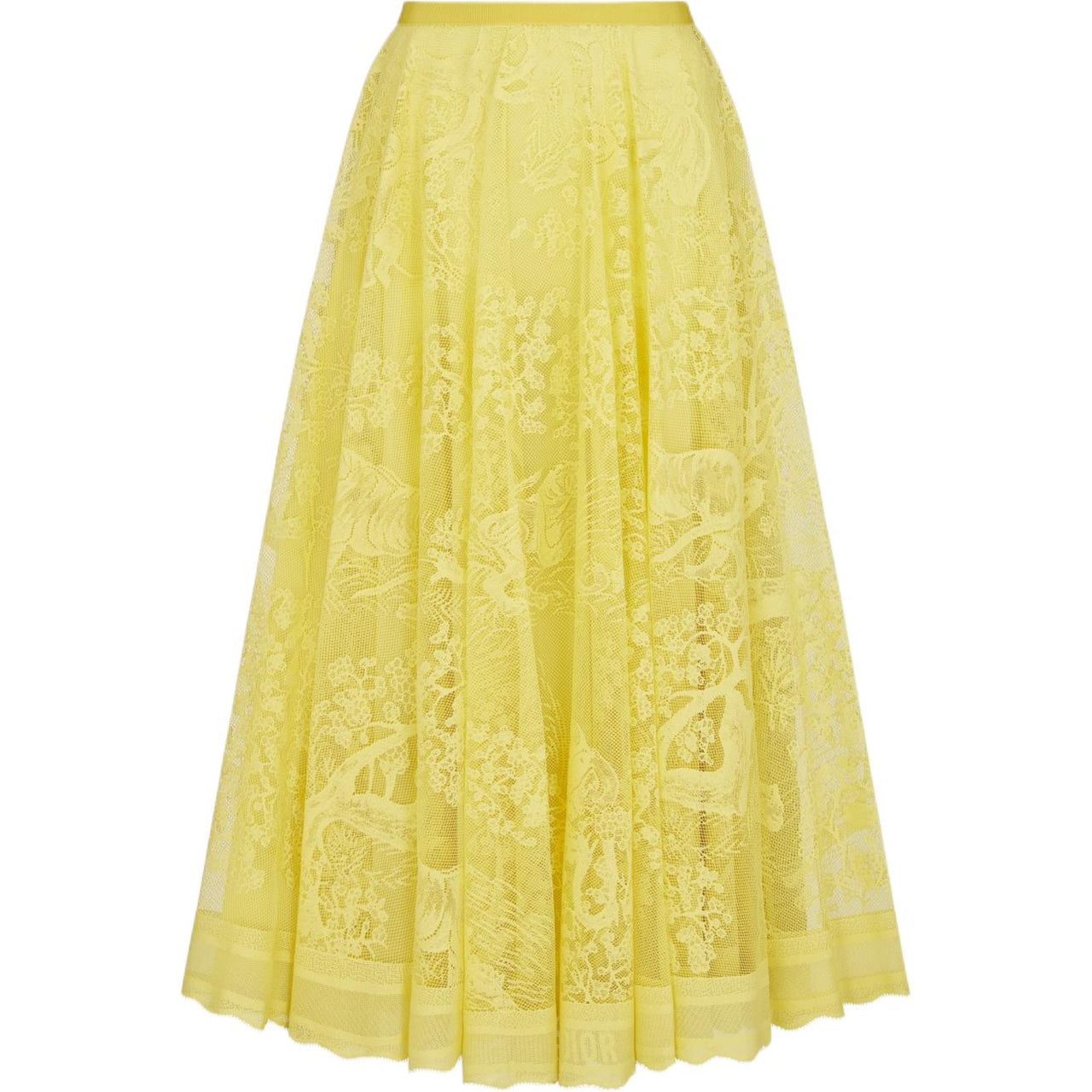 DIOR SS24 Casual Long Skirt Women's Lemon Yellow
