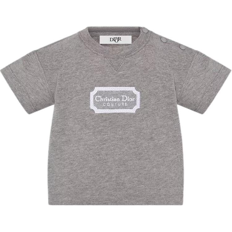DIOR T Shirt SS25 Gray Infant And Toddler