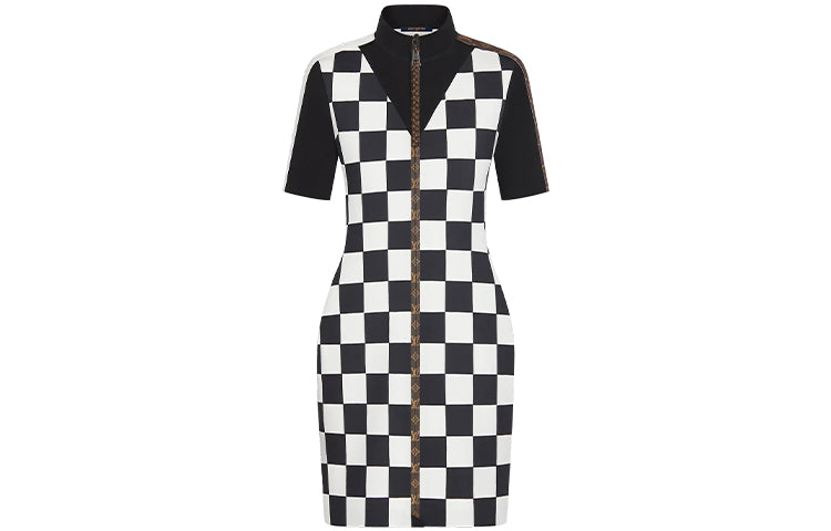 LOUIS VUITTON Short Sleeved Dress Women's White