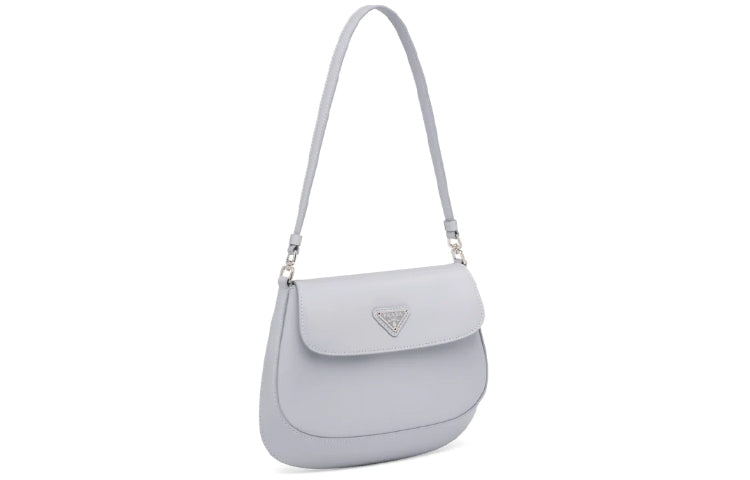 PRADA Cleo Shiny Leather Shoulder Bag Handbag Shoulder Bag Women's Cornflower Blue