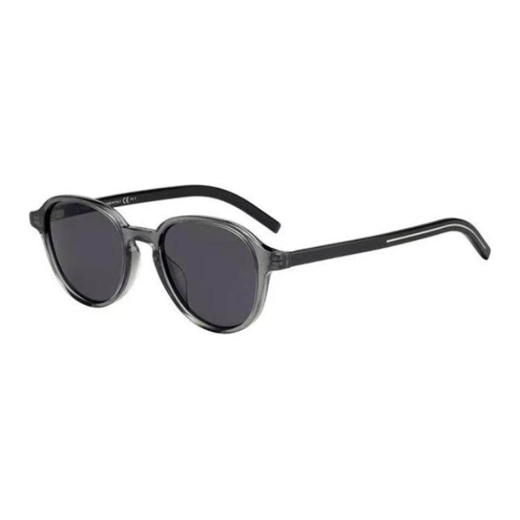 DIOR Acetate Plastic Metal Oval Sunglasses Men Black
