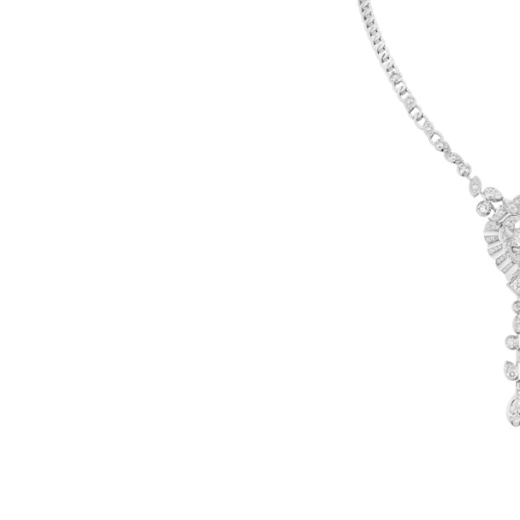 CHANEL 18K Gold Necklaces Unisex White
