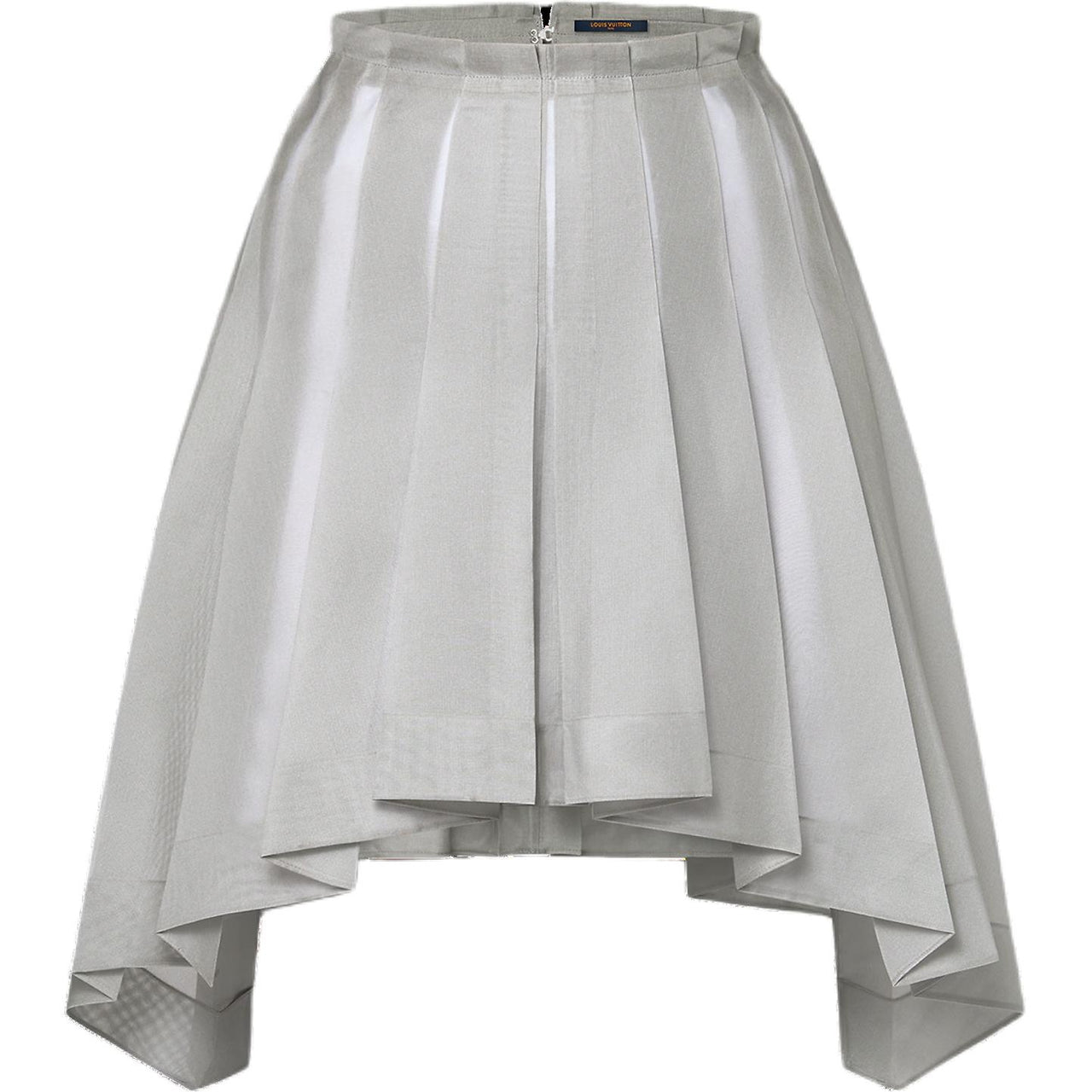LOUIS VUITTON Asymmetrical Box Pleat Gauze Skirt