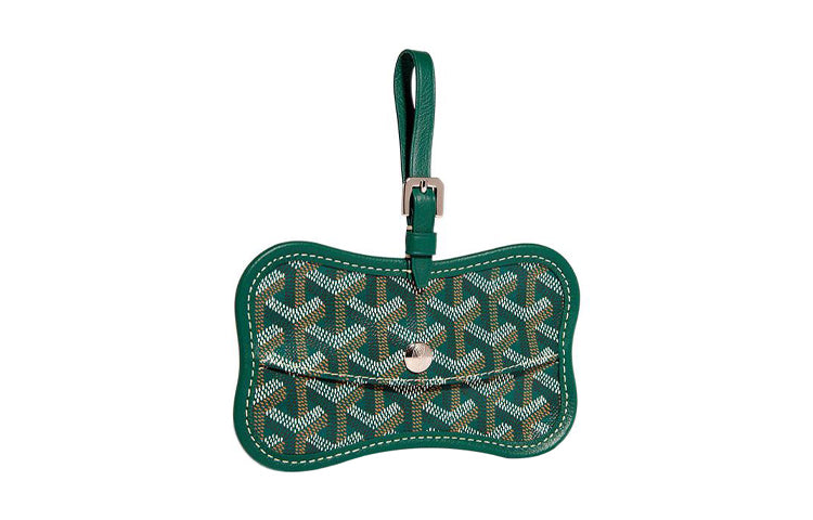 GOYARD Chien Gris Canvas With Leather Pet Bag Merch Unisex Green
