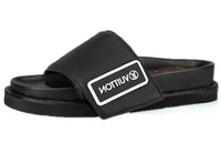 LOUIS VUITTON Slide Slippers Women's Black White