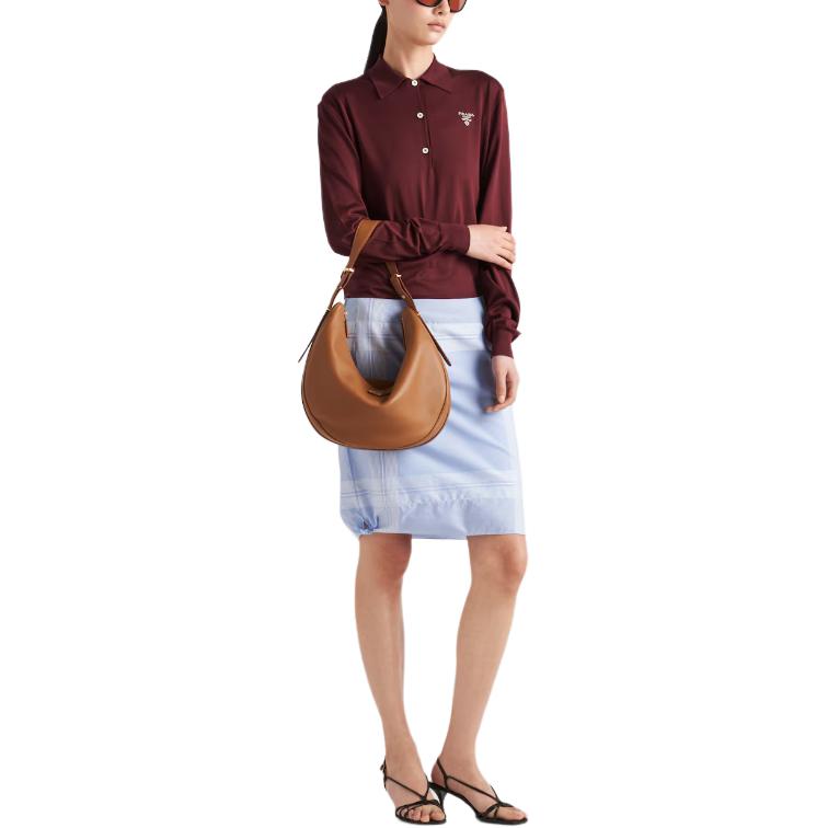 PRADA Checked Cotton Mini Skirt