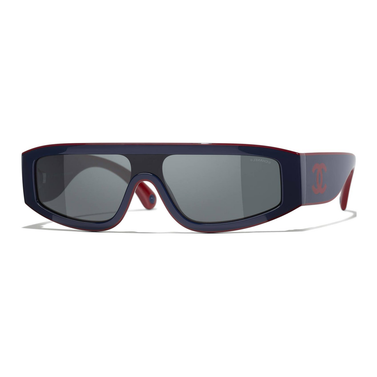 CHANEL - Irregular Shape Sunglasses Unisex Dark Blue