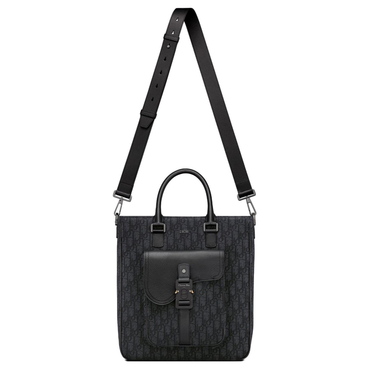 DIOR Saddle Oblique Jacquard Canvas Tote Bag, Shopping Bag, Shoulder Bag, Crossbody Bag, Handbag Regular Men's Black