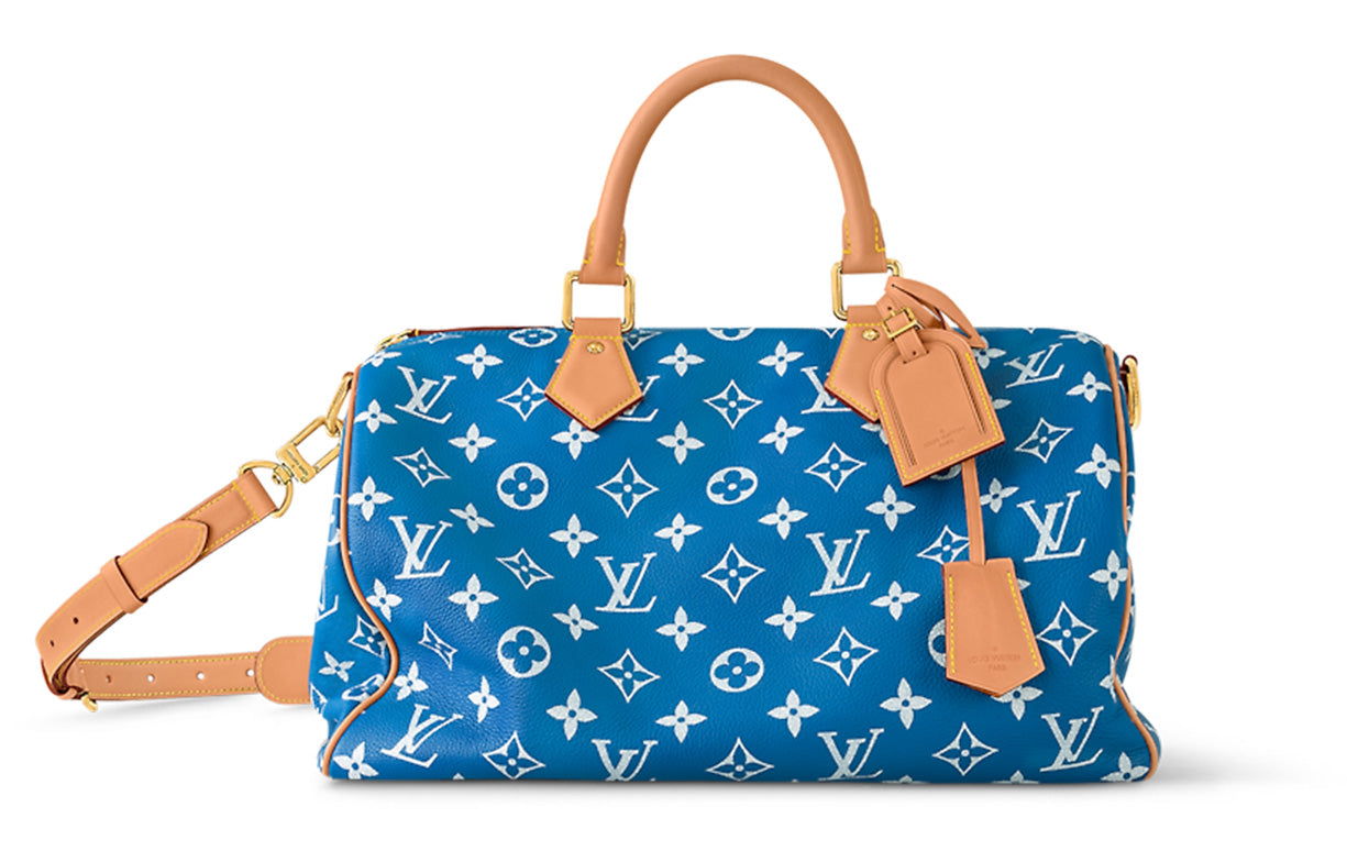 LOUIS VUITTON Speedy P9 Bandoulière 40 Monogram Leather Blue