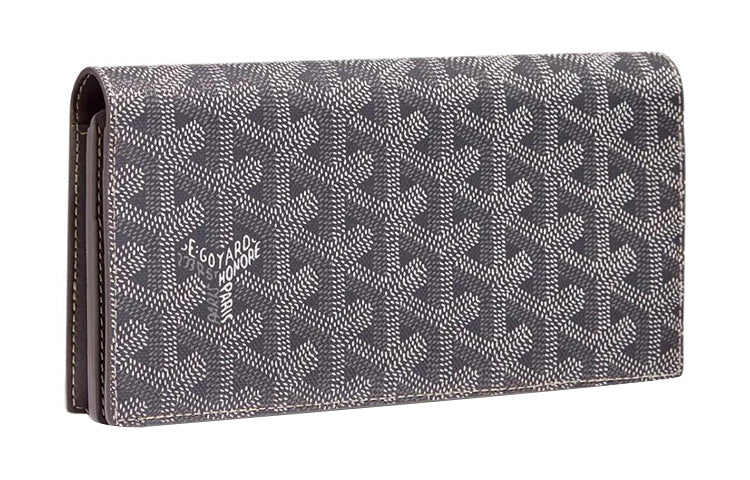 GOYARD RICHELIEU Canvas With Leather Wallet Unisex Gray