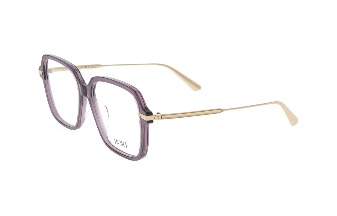 DIOR Acetate Square Eyeglass Frames Unisex Purple