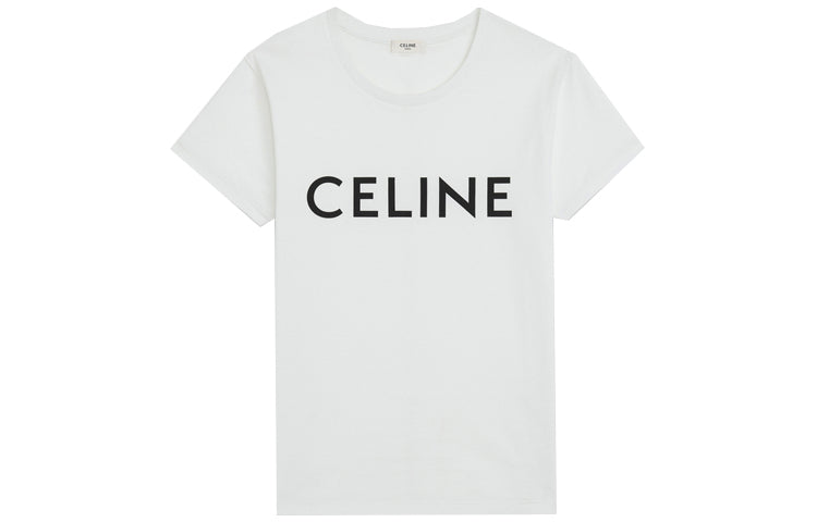 CELINE Cotton T shirt White/Black