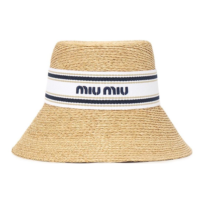 MIU MIU Bucket Hats Unisex Beige