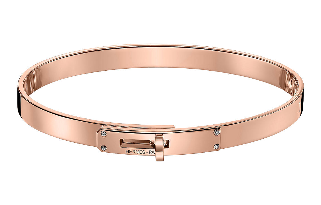 HERMES Kelly Bangles Women's Rose Gold