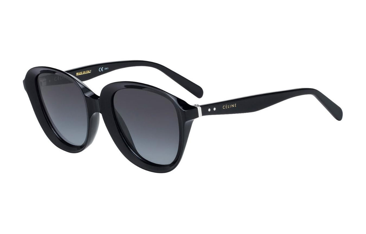 CELINE Acetate Oval Sunglasses Women's Black
