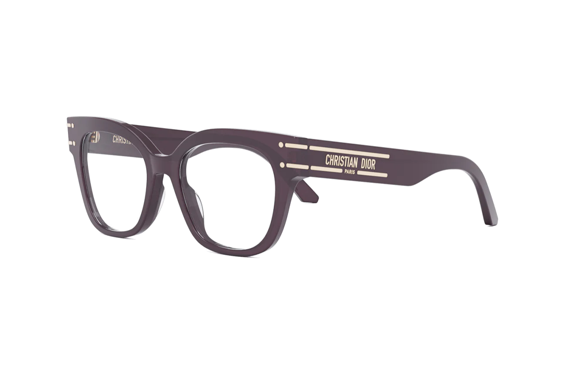 DIOR Acetate Irregular Shape Eyeglass Frames Unisex Blue