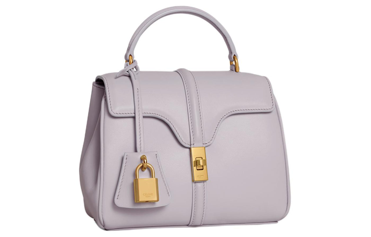 CELINE 16 Cow Leather Shoulder Bag, Crossbody Bag, Handbag Mini Women's Light Lilac