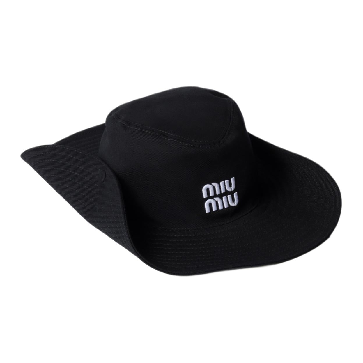 MIU MIU Cotton Bucket Hats Women's Black