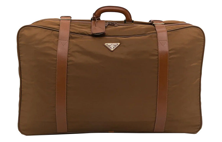 PRADA Artificial Leather Handbags Travel Bags Unisex Brown