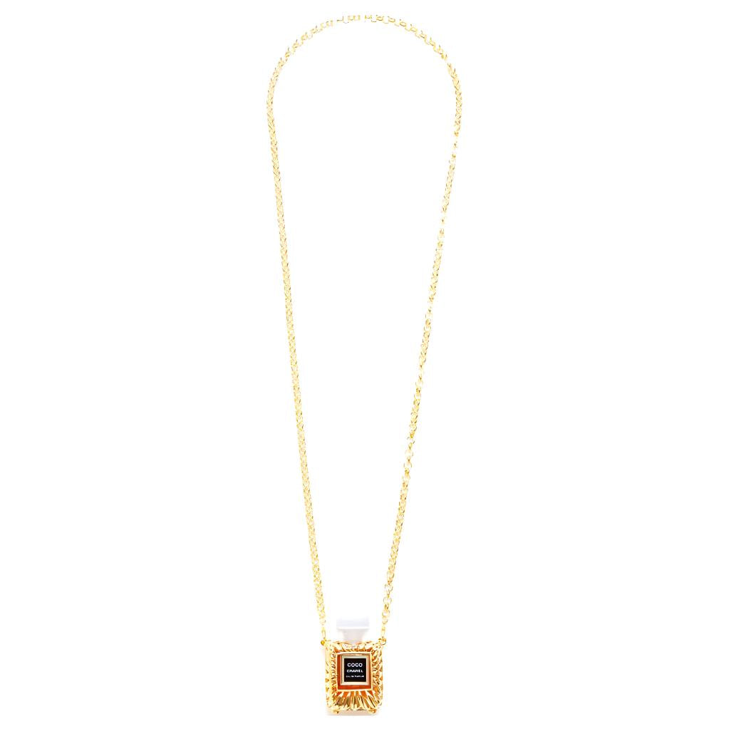 CHANEL 1990 Cc Coco Bottle Pendant Necklace