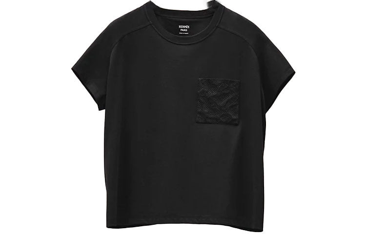 HERMES Raglan Sleeve T Shirt Women's Black
