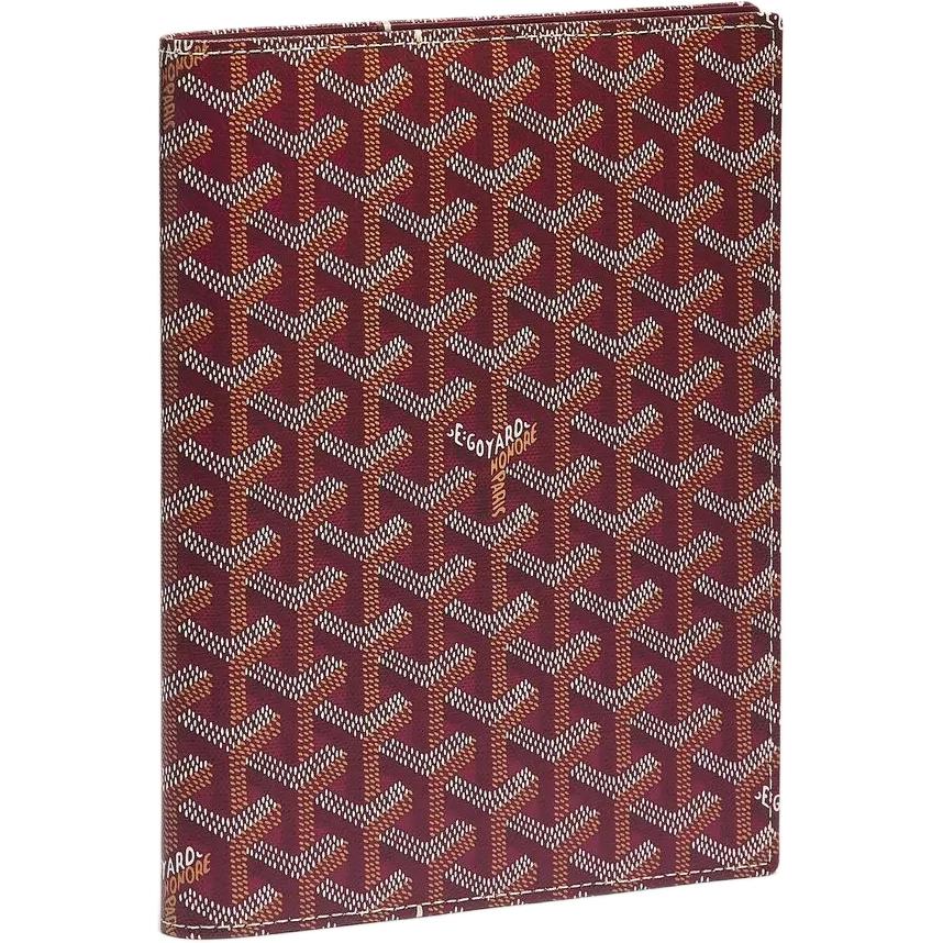 GOYARD Canvas With Calfskin Storage Bag Unisex Burgundy