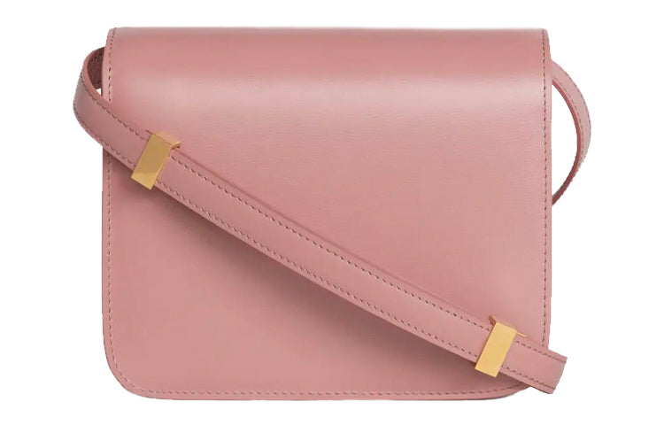 CELINE Classic Bo Polished Calfskin Tofu Bag Small Square Bag Shoulder Bag Crossbody Bag Women's Classical Rose