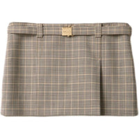 MIU MIU Checked Mini Skirt