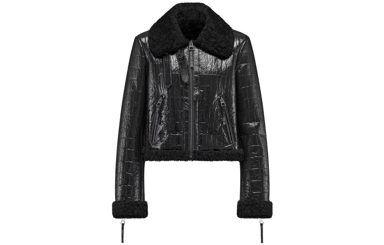 DIOR Leather Jackets Women's Black