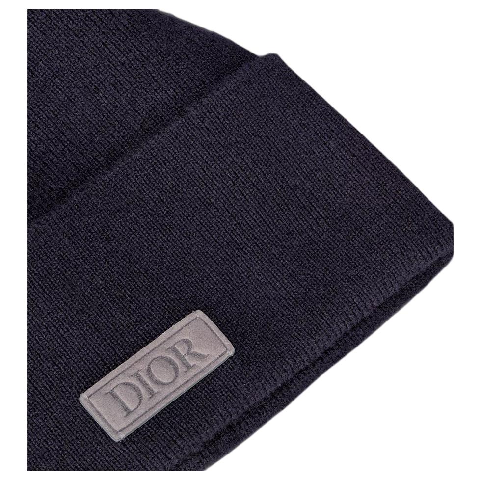 DIOR Cashmere Beanies Unisex Navy