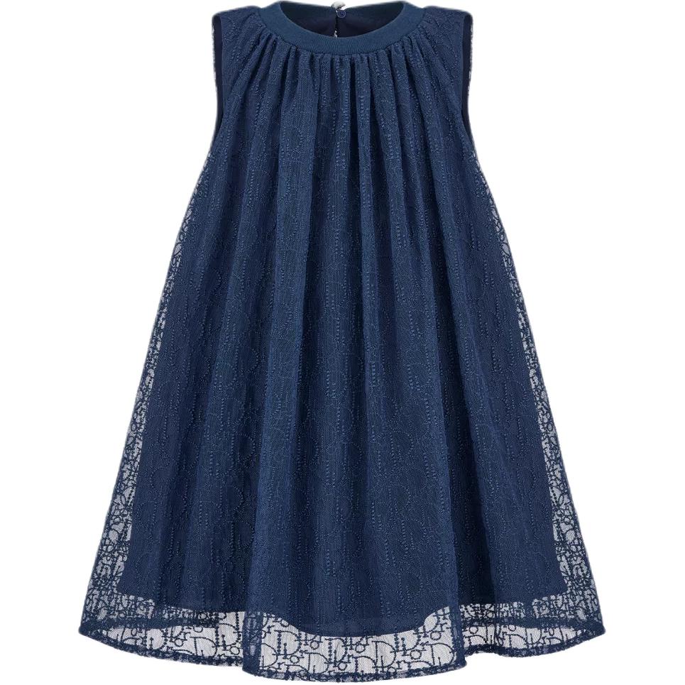 DIOR Children's Dress SS24 Marine Blue Kids'