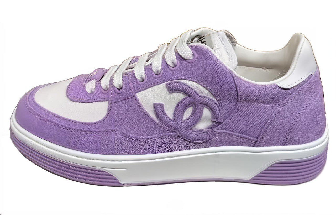 CHANEL Low-Top Skateboard Shoes Women's Light Purple