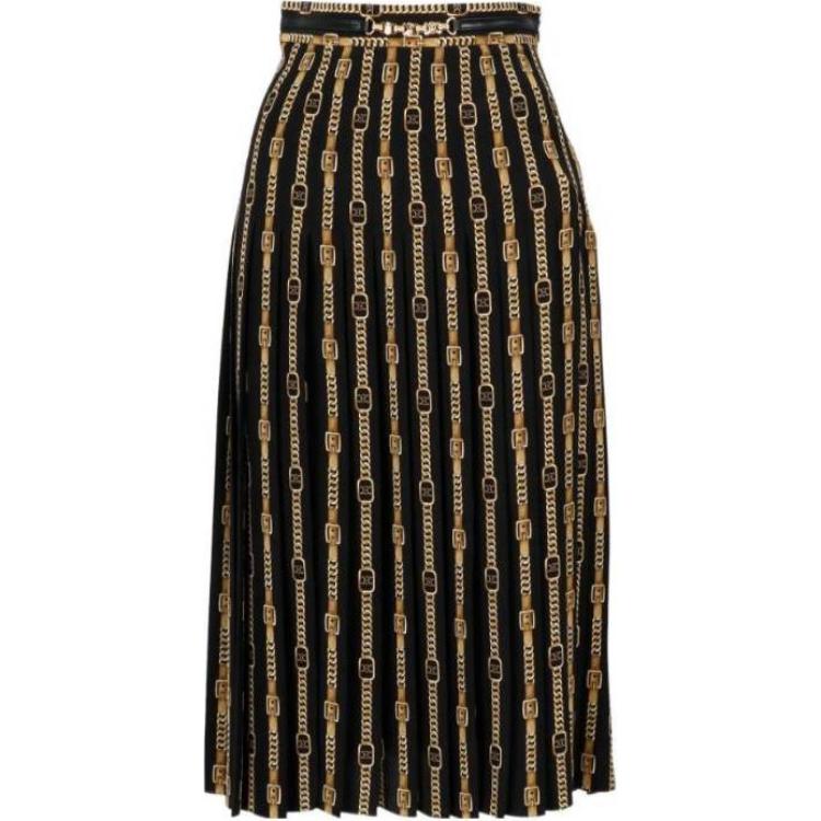 CELINE Casual Long Skirt Women's Black