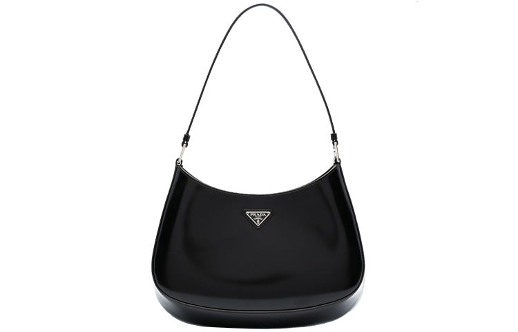 PRADA Calfskin Shoulder Bag Women's Black