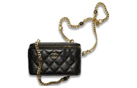 CHANEL 22BFW Lambskin Box Bag Shoulder Bag Crossbody Bag Women's Black