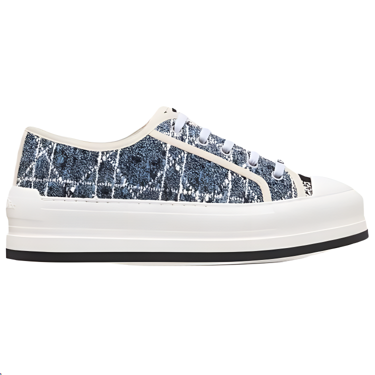 DIOR Walk'n'Dior Platform Shoes Low Top Skateboard Shoes Women's Blue White