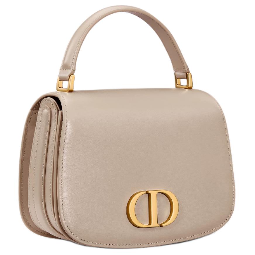 DIOR Calfskin Shoulder Bag Crossbody Bag Handbag Medium Size Women's Pink Beige