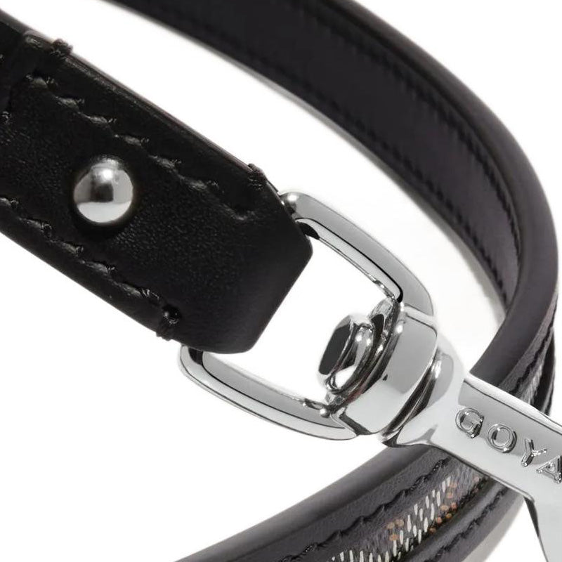 GOYARD Goyardine Canvas With Clamecy Cow Leather Dog's Teeth Bag Straps Unisex Black