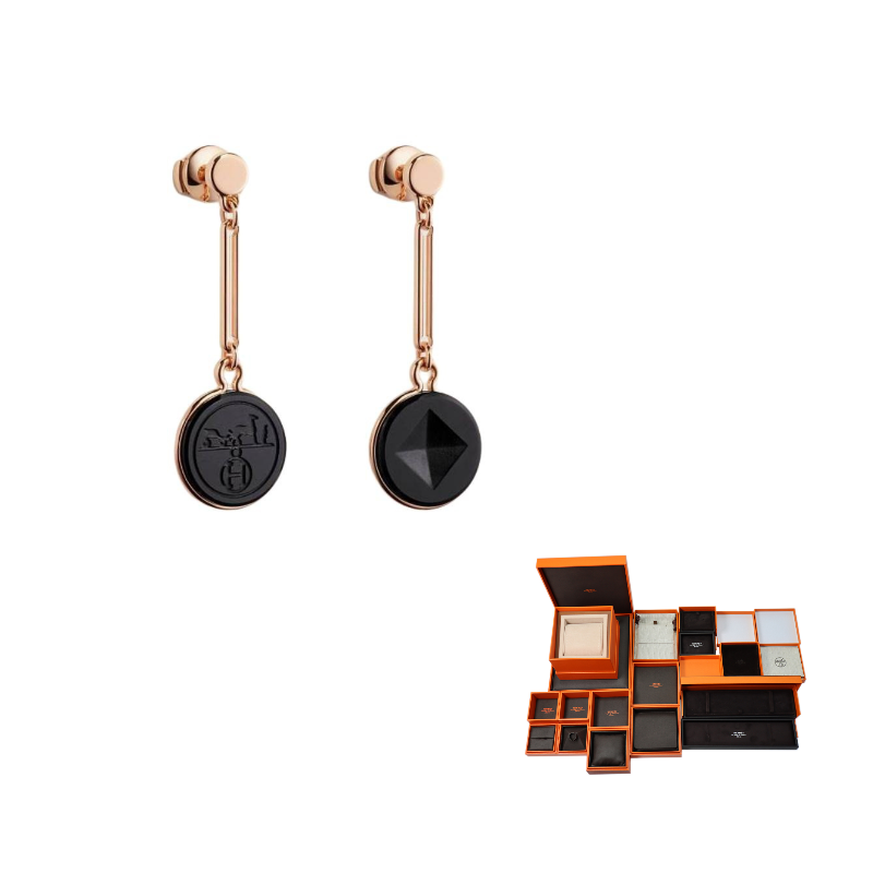 HERMES - Earrings Women's Black