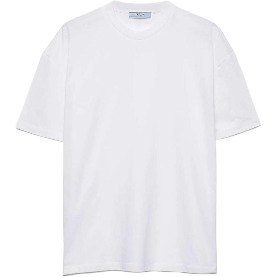 PRADA Drop Shoulder Sleeve T Shirt Women's White