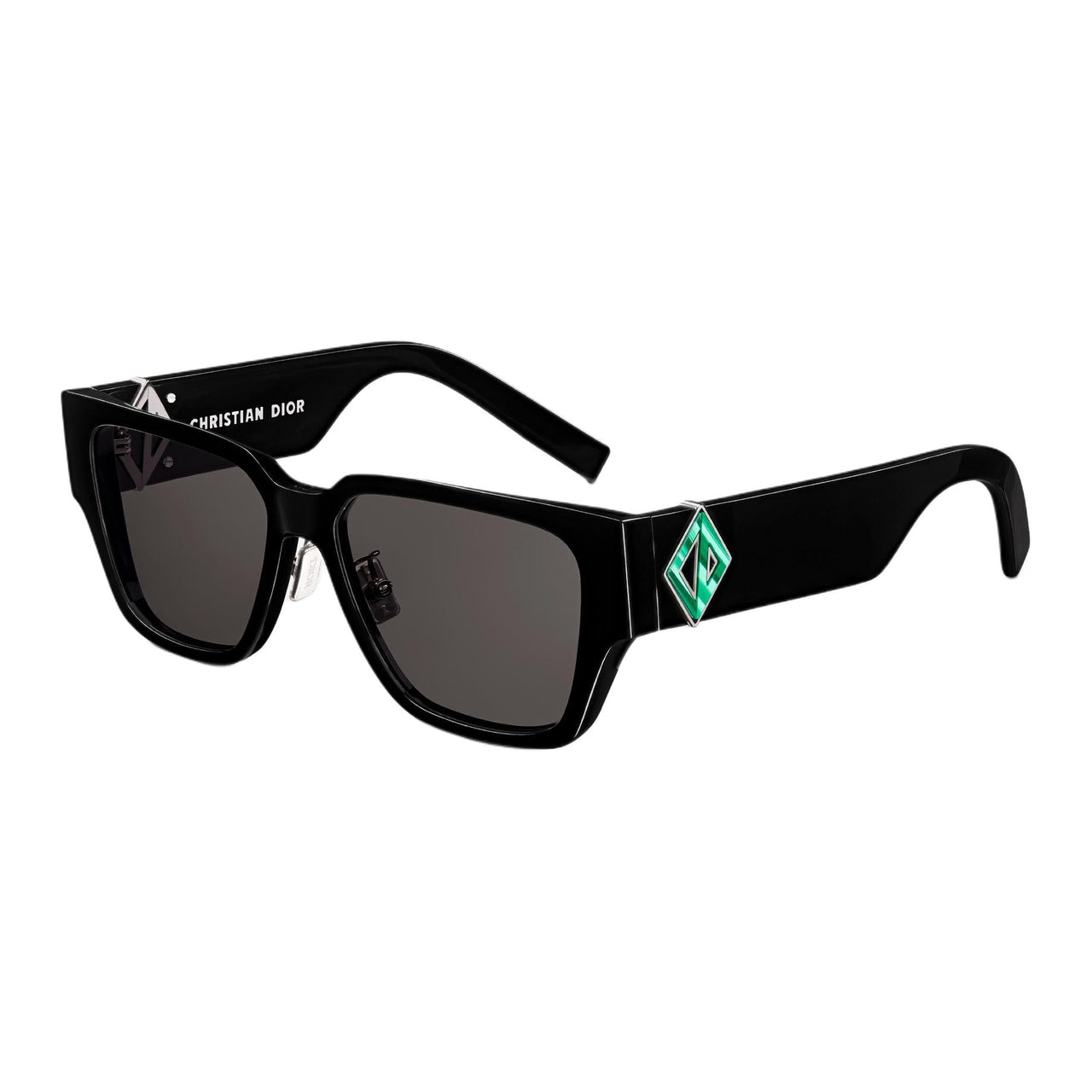 DIOR Acetate Malachite Square Sunglasses Men's Black